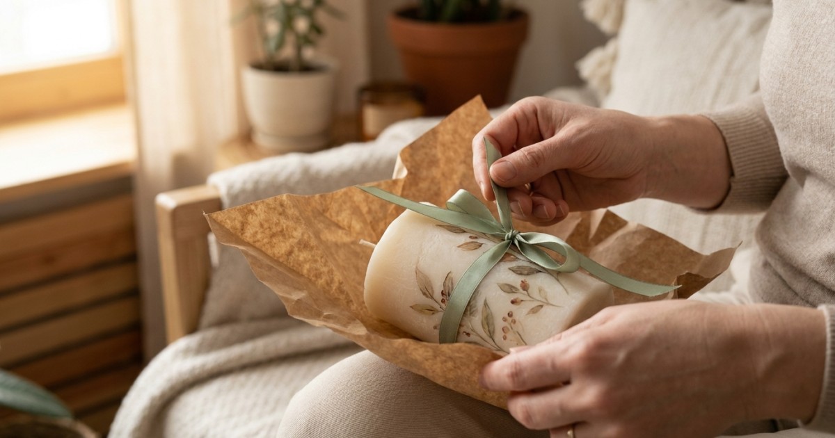 Handmade candles as a gift