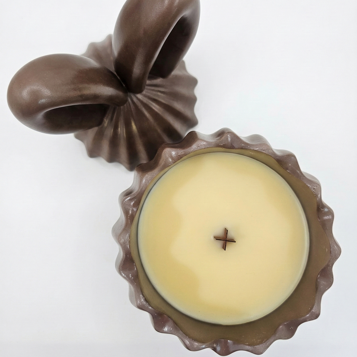 Choco Bunny Candle - Brown / Cherry, Almond