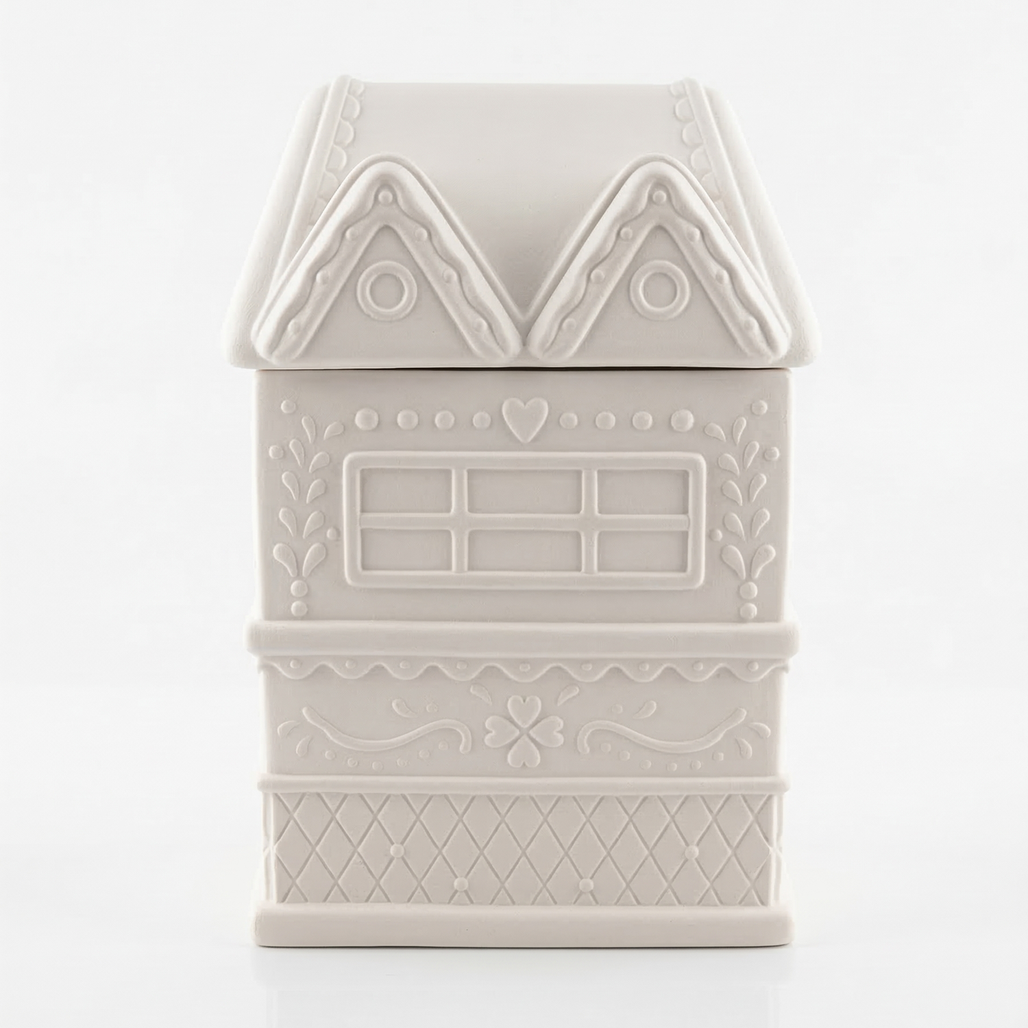 Candle Medium House - White / Cotton