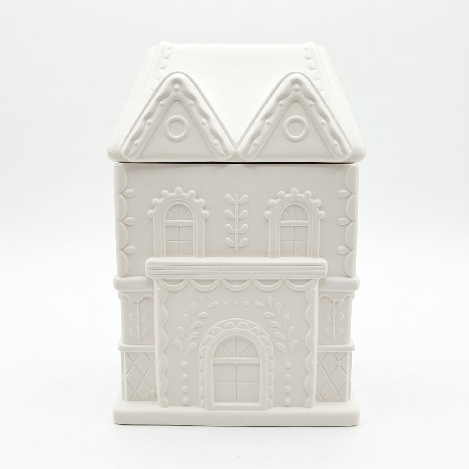 Candle Medium House - White / Cotton