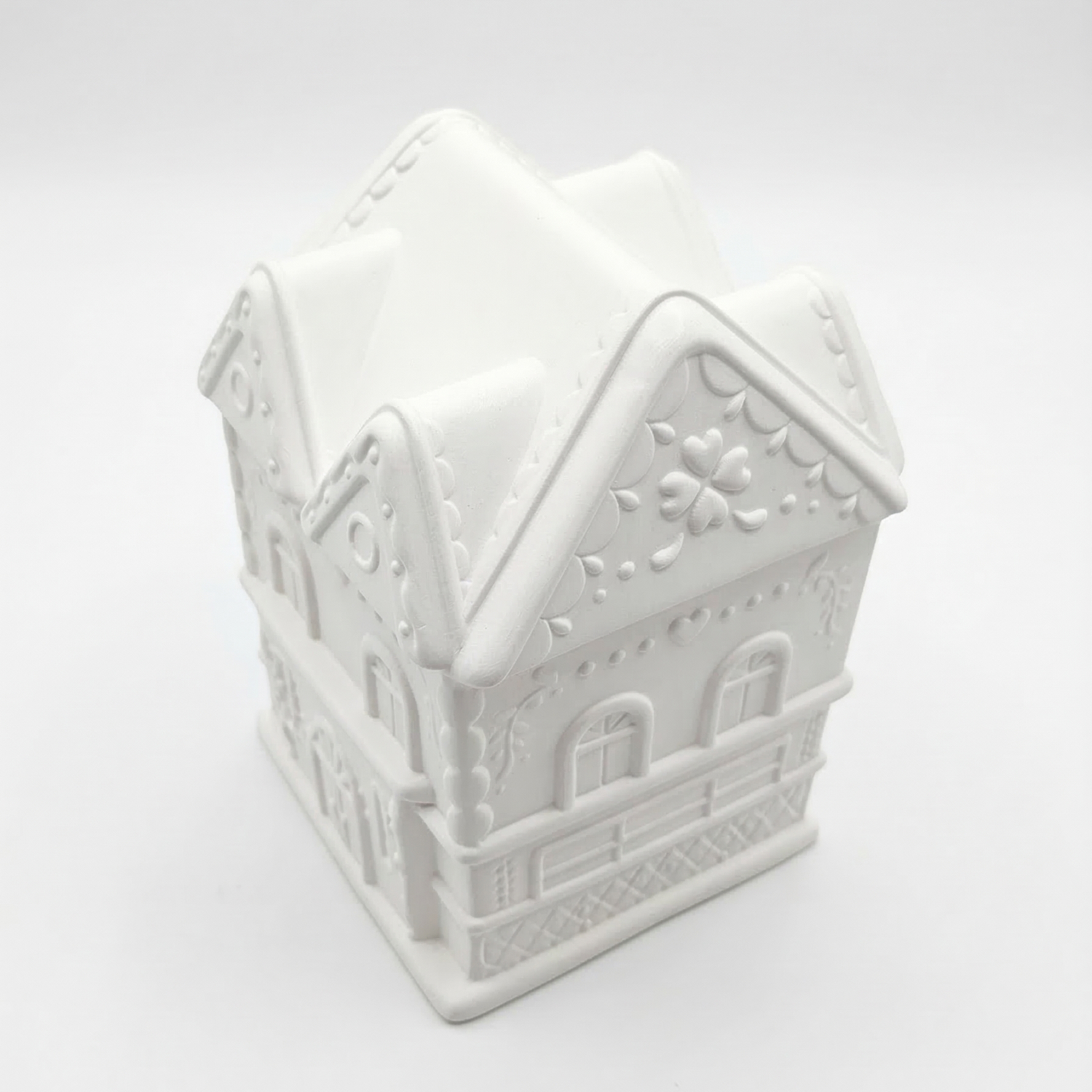 Candle Medium House - White / Cotton