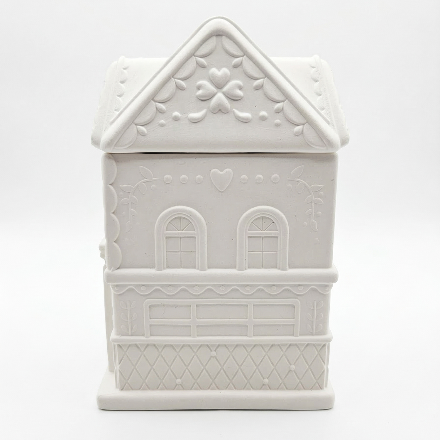 Candle Medium House - White / Cotton