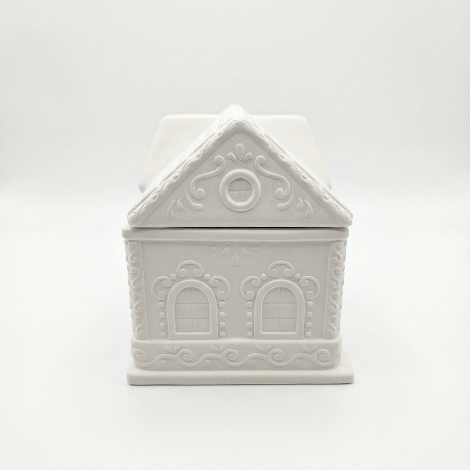Large House Candle - White/Flower Garden
