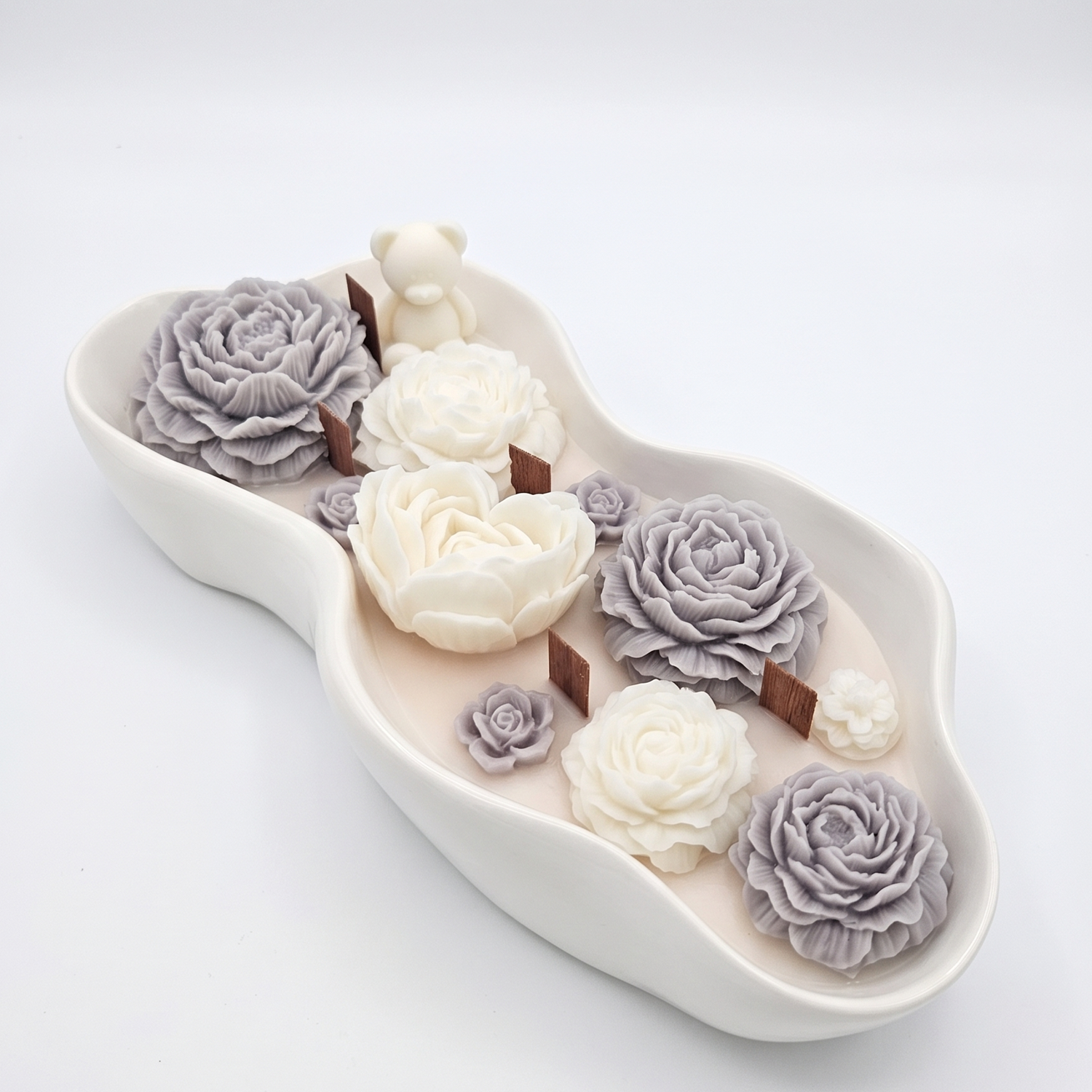Blooming Cloud Candle - White / Pink / Paris