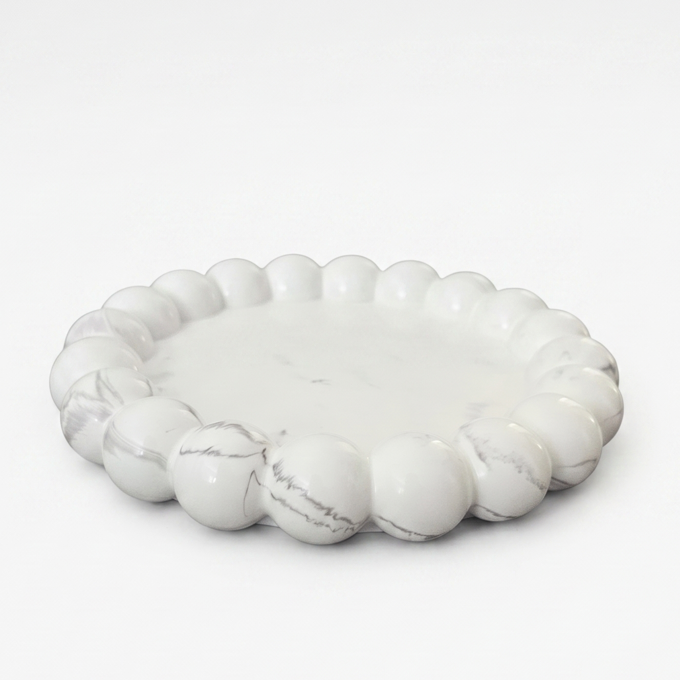 Design Tray Perla - White / Silver