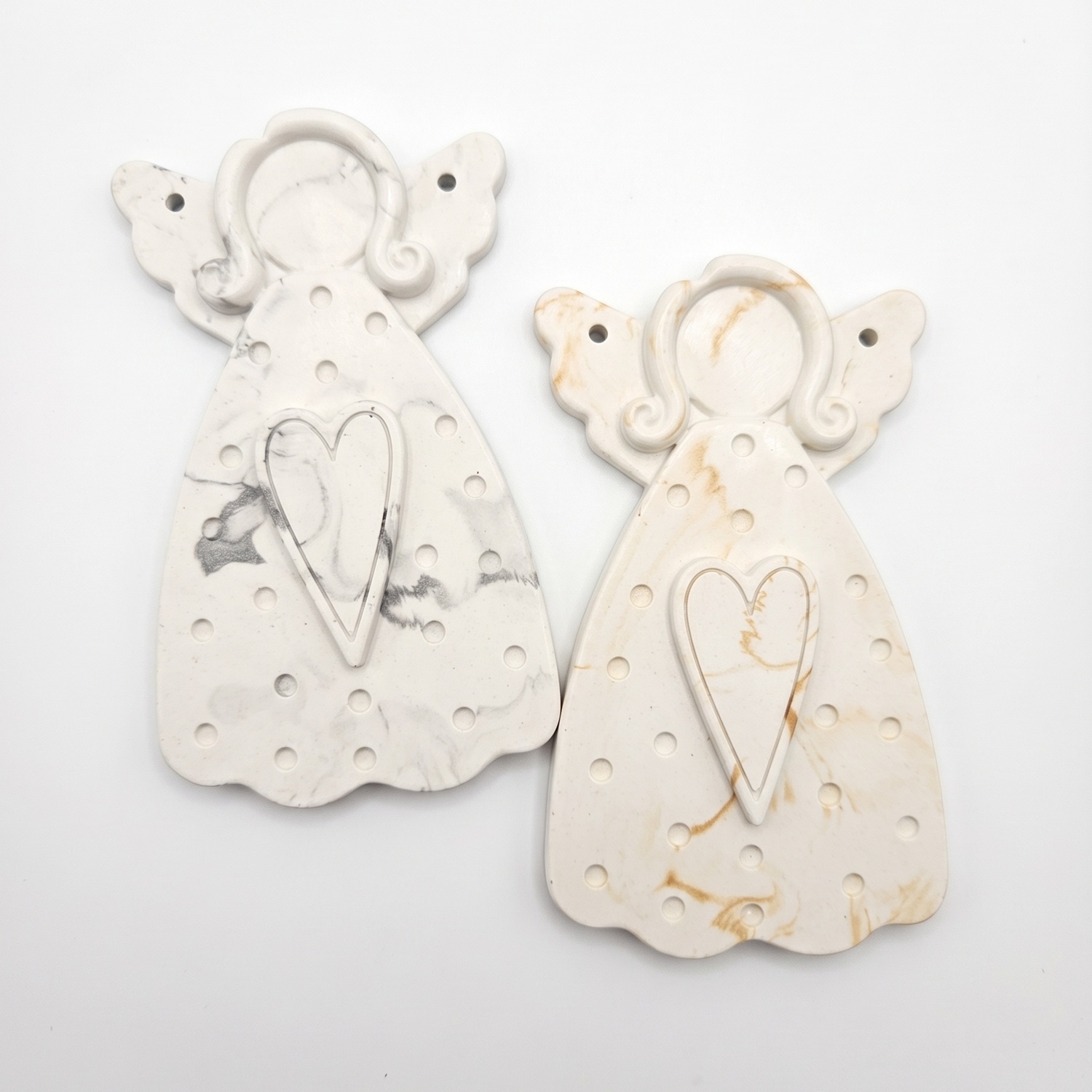 Hanging Angel Cast - White / Gold / L