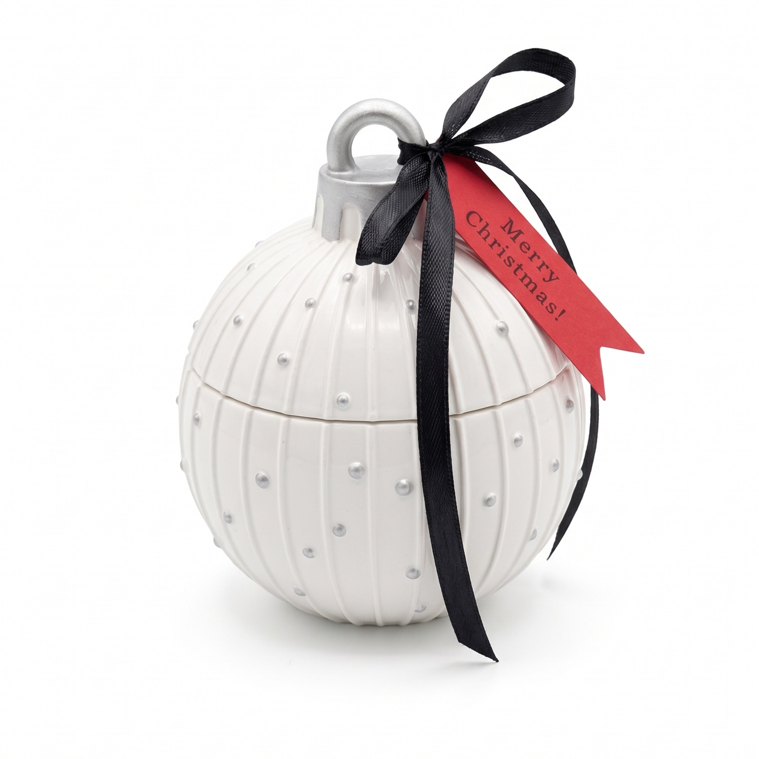 Christmas Bauble Charming Candle - White / Gold / Winter Magic