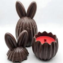 Choco Bunny Candle - Brown / Cherry, Almond