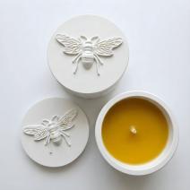 Bee Candle - White / Spiced Orange