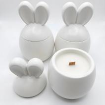 Drobec Candle - White / Coconut Island