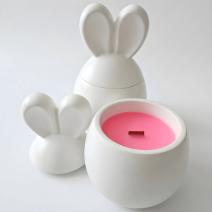 Bunny Candle - White / Melon