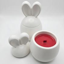 Drobec Candle - White / Cherry, Almond