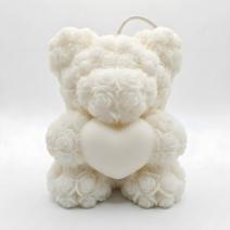Candle Medium Bear - White / Coconut