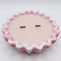 Marble Cranberry Candle - White / Pink / Cranberry, Orange