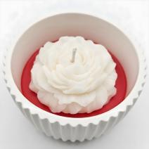 Ruby Candle - White / Red / Cherry, Almond