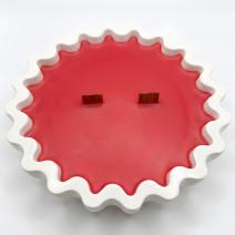 Ruby Wool Candle - White / Red / Cherry, Almond