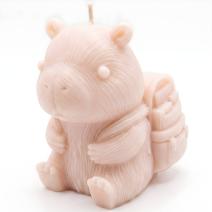Capybara with Backpack Candle - Pink / Coconut