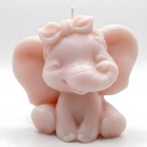Candle Elephant Girl - Pink / Coconut