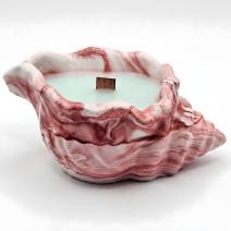 Candle Sea Treasure - Brown-Red / Turquoise / Bamboo, Cucumber
