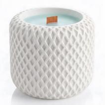 Candle Mosaic - White / Light Blue / Bamboo, Cucumber