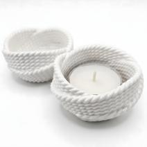 Design Candleholder Yarn – White