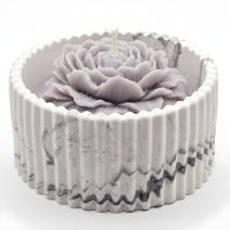 Carrara Candle - Peony / White / Silver / Lime, Mango