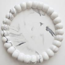 Design tray Rondo - White / Silver