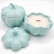 Pumpkin Candle - Turquoise / Wild Rhubarb, Cinnamon / S