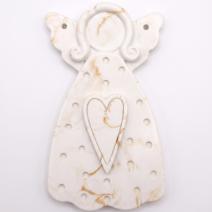 Hanging Angel Cast - White / Gold / L
