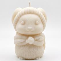 Candle Winter Bunny - White / Coconut