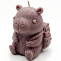 Capybara Candle with Backpack - Brown / Vanilla