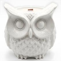 Scented Candle Owl - White / Apple Strudel