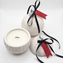 Candle Christmas Bauble Charming - White / Silver / Winter Magic
