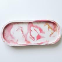 Design tray Klasik XL - White / Pink / Gold