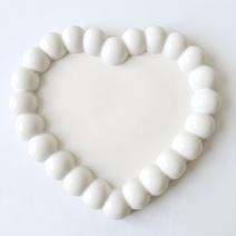 Design tray Pearl Heart - White