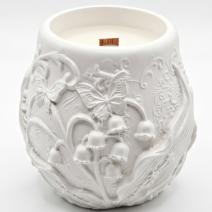 Convallaria Candle - White / Hazelnut, Chocolate