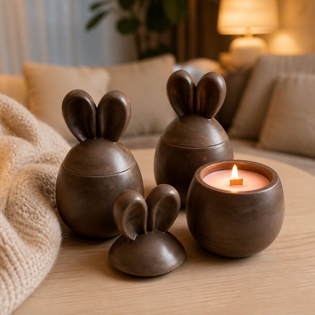 Candle Choco Drobec - Brown / Grapefruit, Pomelo