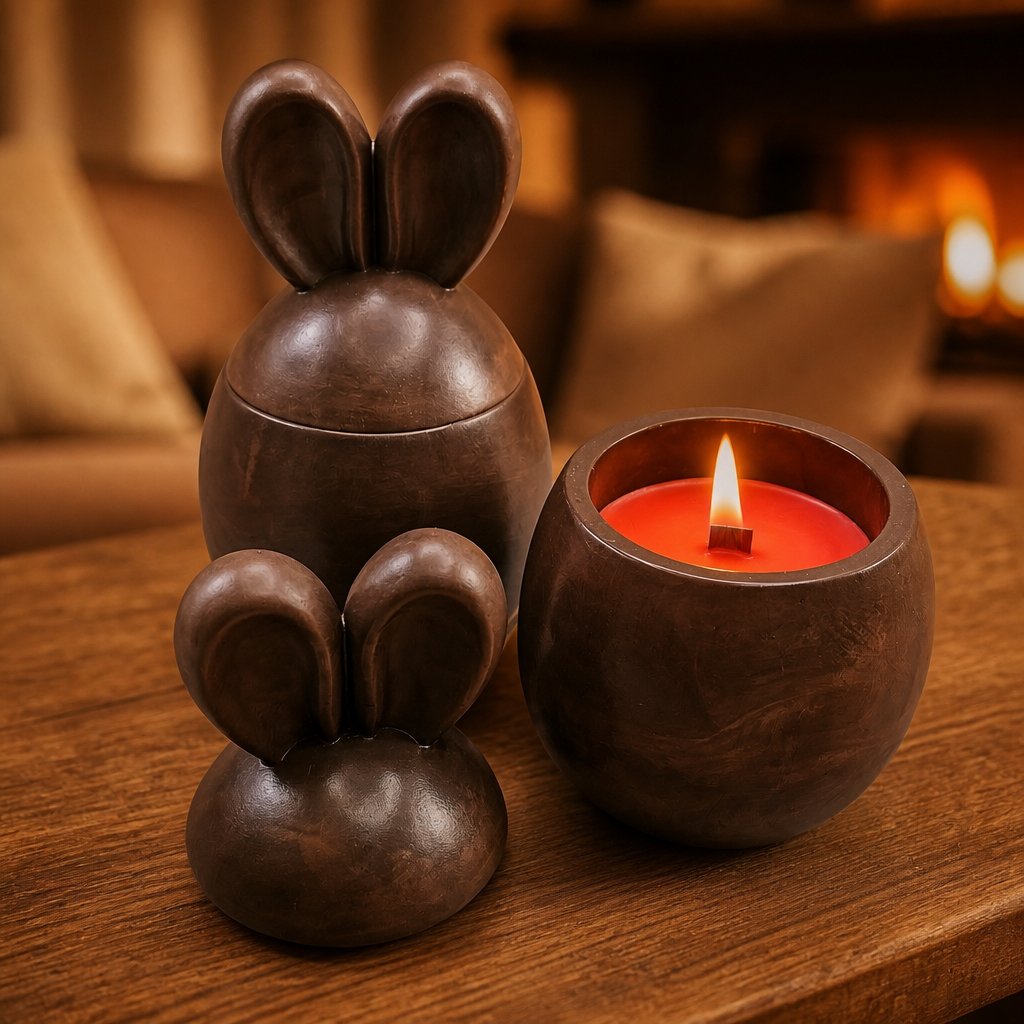 Choco Crumb Candle - Brown / Cherry, Almond