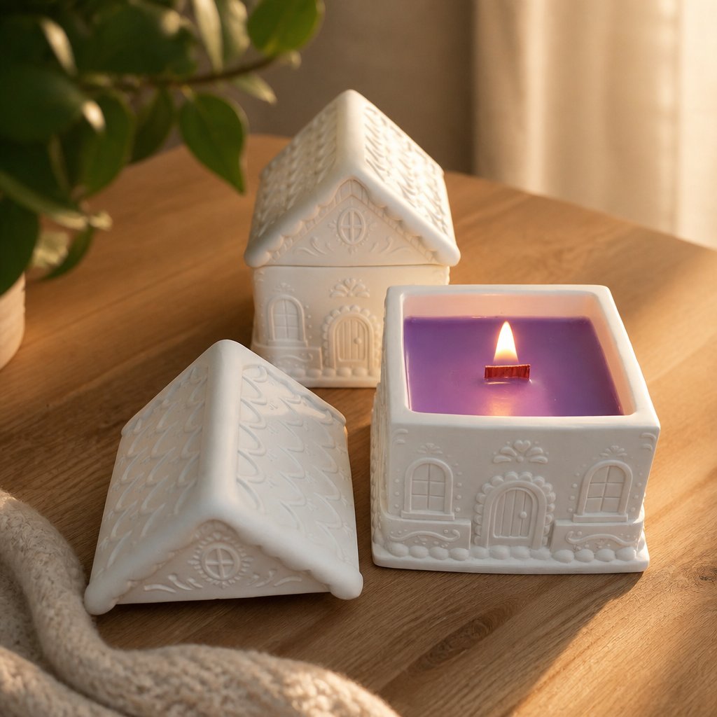Candle Little House - White / Passion Fruit, Mango