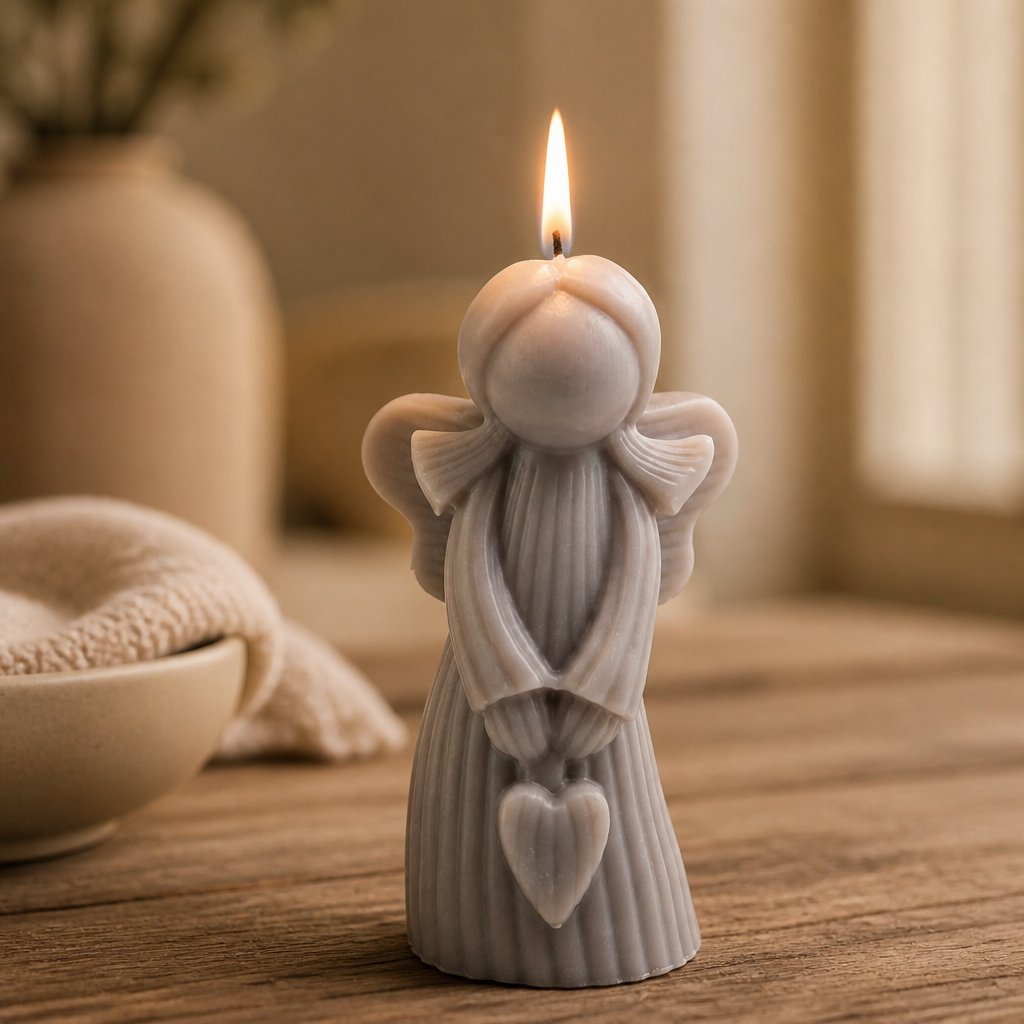 Angel Candle - Grey/Lime, Mango