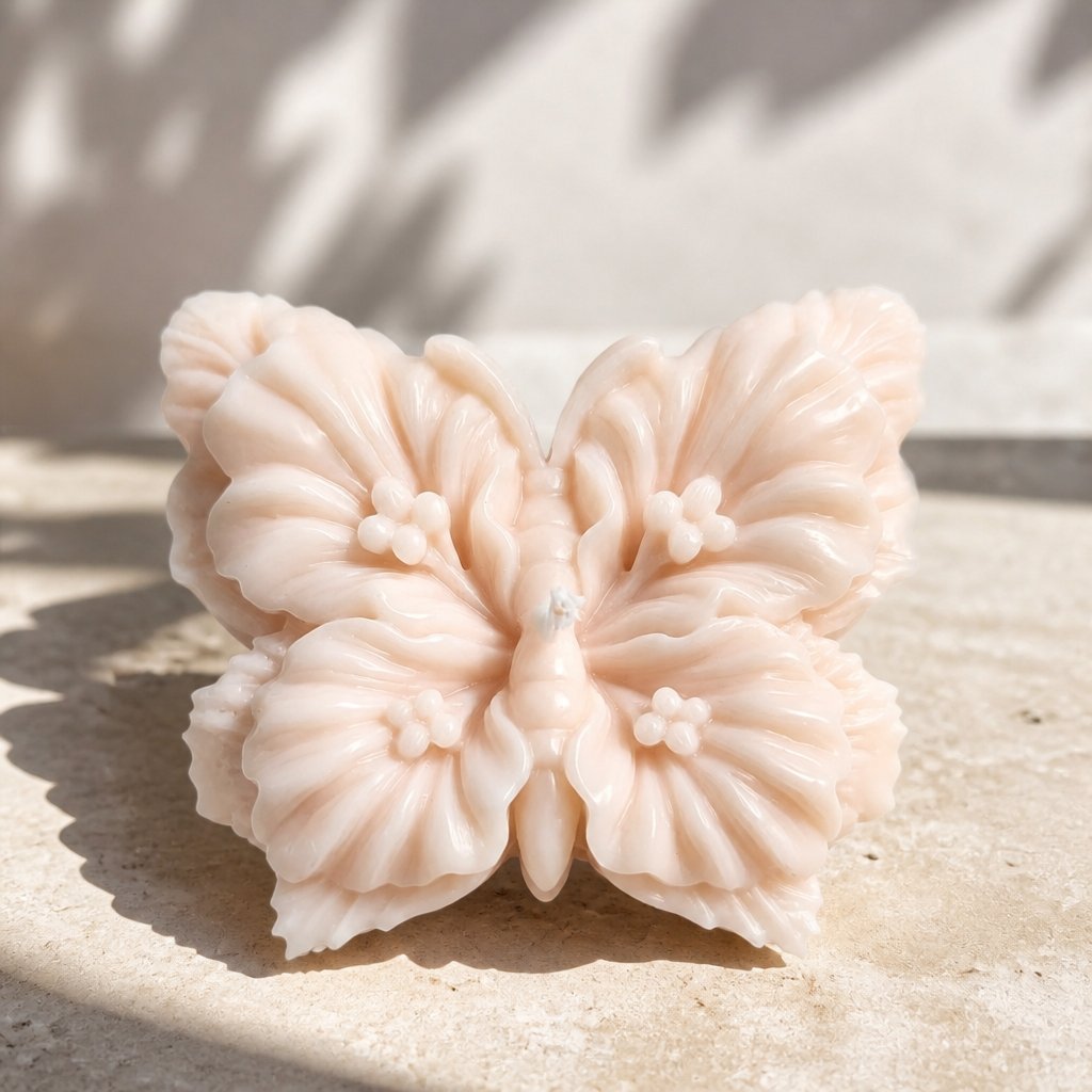 Butterfly Candle - Pink / Coconut