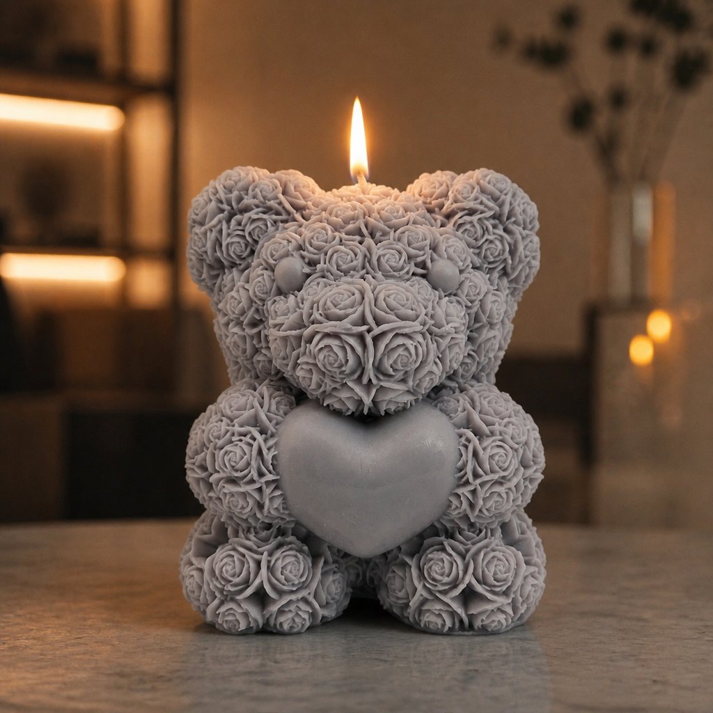 Candle Maxi Bear - Gray / Lime, Mango