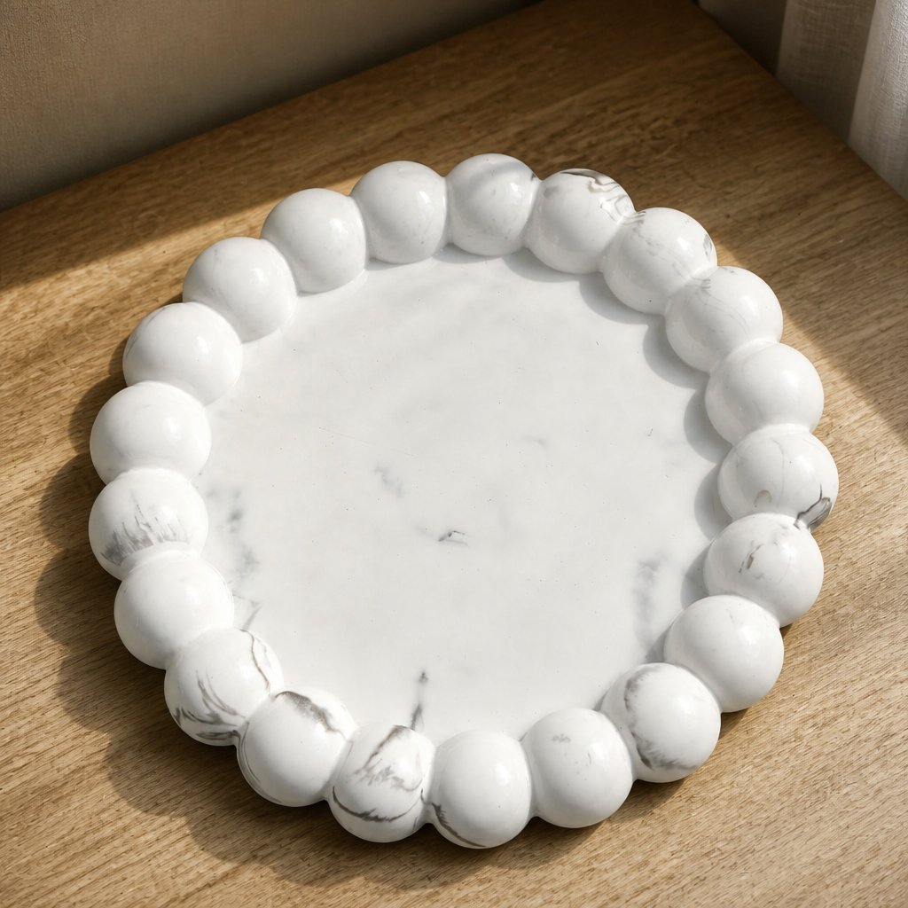 Design Tray Perla - White / Silver