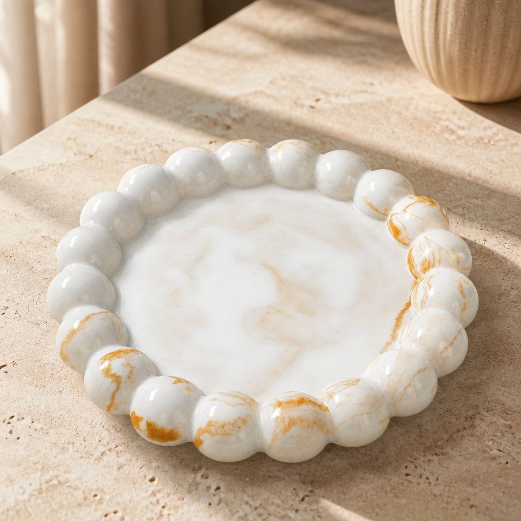 Design Tray Perla - White / Gold
