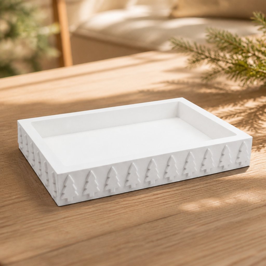 Design Tray Little Tree - White