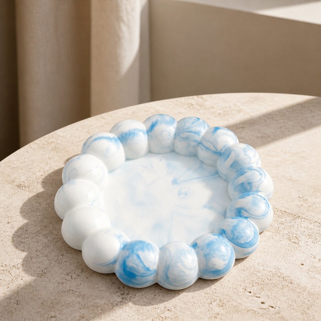 Design tray Bubble - White / Blue
